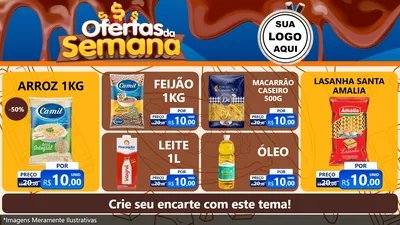 Modelo de TV para TV Horizontal com o tema Ofertas da Semana - Páscoa para Supermercado