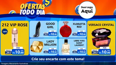 Modelo de TV para TV Horizontal com o tema Ofertas Todo Dia para Perfumes