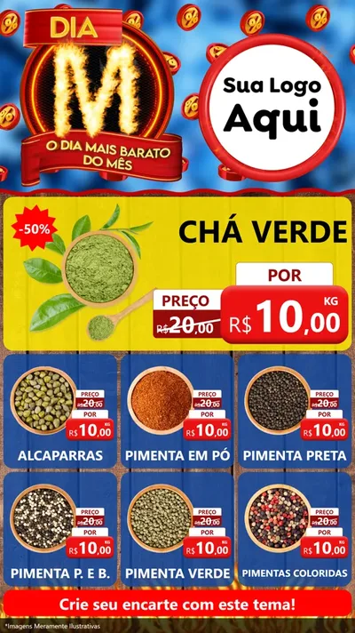 Modelo de Rede Social para Stories com o tema Dia M - O Dia Mais Barato Do Mês para Produtos Naturais
