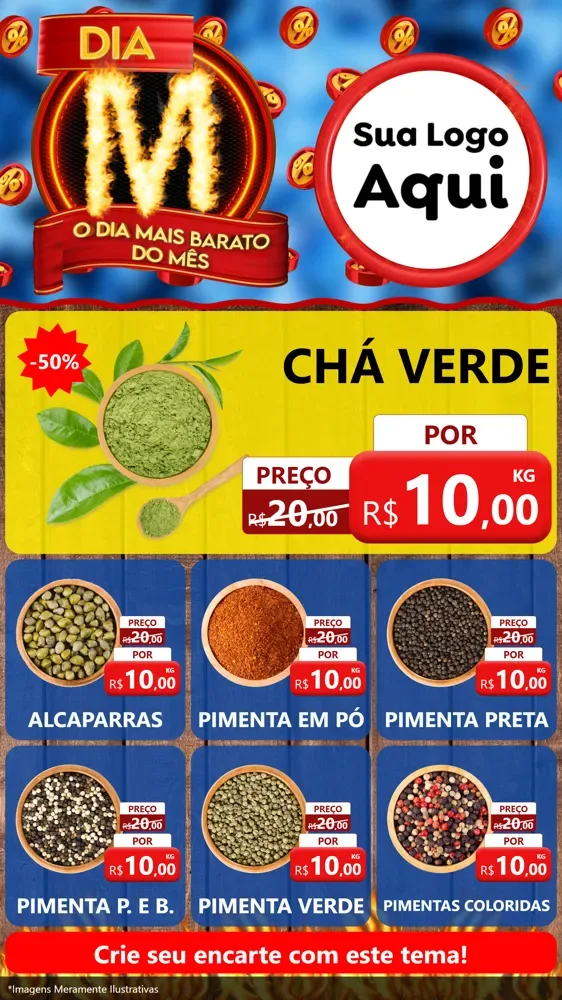 Modelo de Rede Social para Stories com o tema Dia M - O Dia Mais Barato Do Mês para Produtos Naturais