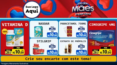 Modelo de TV para TV Horizontal com o tema Dia Das Mães Imperdível para Farmácia