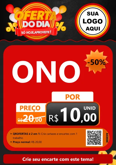 Modelo de Cartaz para Cartaz A4 Vertical com o tema Oferta do Dia - Só hoje, Aproveite! para Óticas