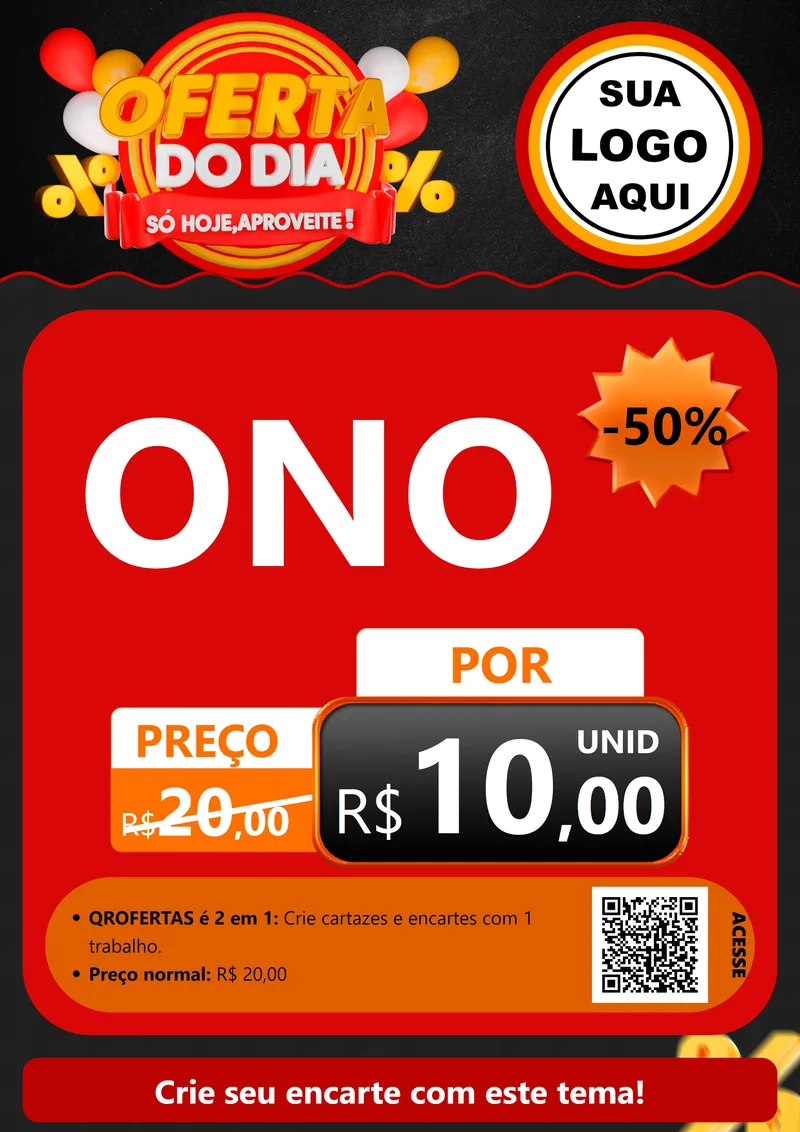 Modelo de Cartaz para Cartaz A4 Vertical com o tema Oferta do Dia - Só hoje, Aproveite! para Óticas