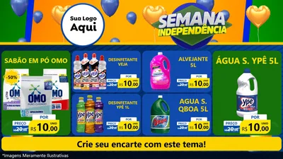 Modelo de TV para TV Horizontal com o tema Semana da Independência para Produtos de Limpeza