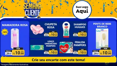 Modelo de TV para TV Horizontal com o tema Semana do Cliente para Bebês