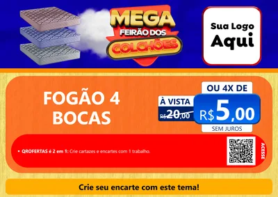 Modelo de Cartaz para Cartaz A4 Horizontal