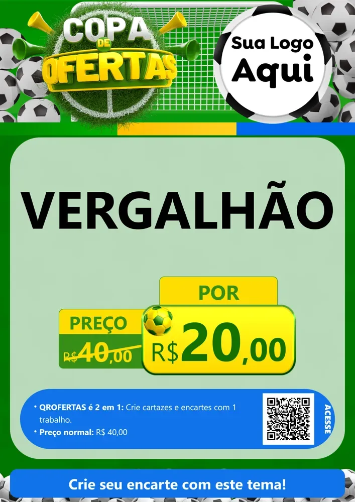 Modelo de Cartaz para Cartaz A4 Vertical com o tema Copa De Ofertas para Ferragens