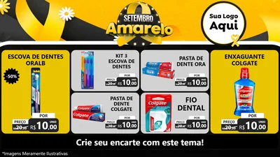 Modelo de TV para TV Horizontal com o tema Setembro Amarelo para Higiene Pessoal