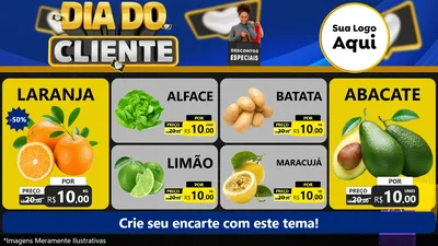 Modelo de TV para TV Horizontal com o tema Dia Do Cliente para Hortifrúti