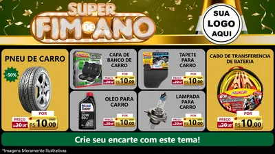 Modelo de TV para TV Horizontal com o tema Super Fim de Ano para Auto peças