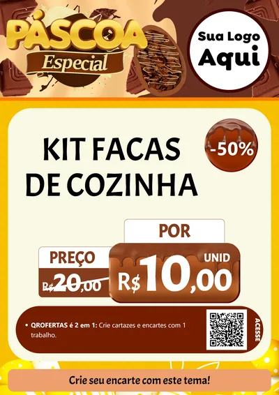 Modelo de Cartaz para Cartaz A4 Vertical com o tema Páscoa Especial para Utilidades Domésticas