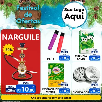 Modelo de Rede Social para Feed Facebook com o tema Festival de Ofertas - Inverno para Tabacaria