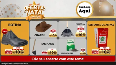 Modelo de TV para TV Horizontal com o tema Ofertas De Natal E Ano Novo para Agropecuária