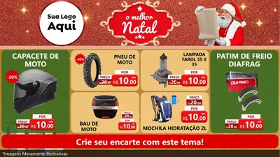Modelo de TV para TV Horizontal com o tema O Melhor Natal para Moto peças
