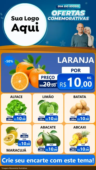 Modelo de Rede Social para Stories com o tema Dia do Idoso