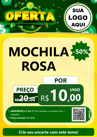 Modelo de Cartaz para Cartaz A4 Vertical com o tema Oferta para Papelaria