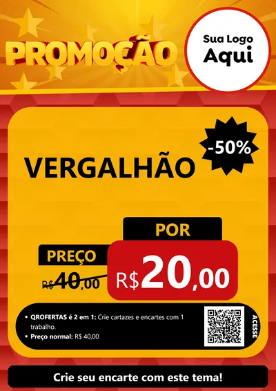 Modelo de Cartaz para Cartaz A4 Vertical com o tema Promoção para Ferragens