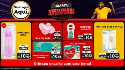 Modelo de TV para TV Horizontal com o tema Quarta Turbinada para Bebês