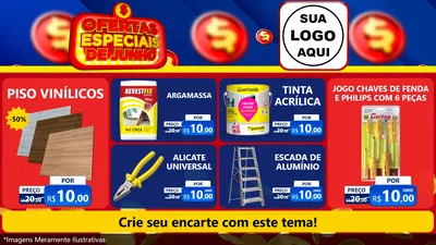 Modelo de TV para TV Horizontal com o tema Ofertas Especiais de Junho para Material para Construção