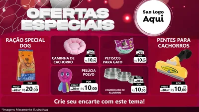 Modelo de TV para TV Horizontal com o tema Ofertas Especiais - Futebol para Pet Shop