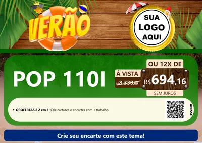 Modelo de Cartaz para Cartaz A4 Horizontal com o tema Verão para Concessionaria de Motos