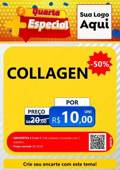 Modelo de Cartaz para Cartaz A4 Vertical com o tema Quarta Mais Especial para Suplementos alimentares