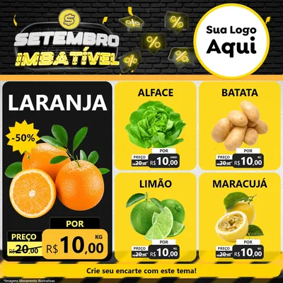 Modelo de Rede Social para Feed Facebook com o tema Setembro Imbatível para Hortifrúti