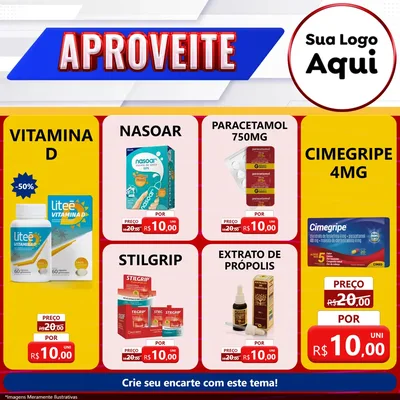 Modelo de Rede Social para Feed Facebook com o tema Aproveite para Farmácia