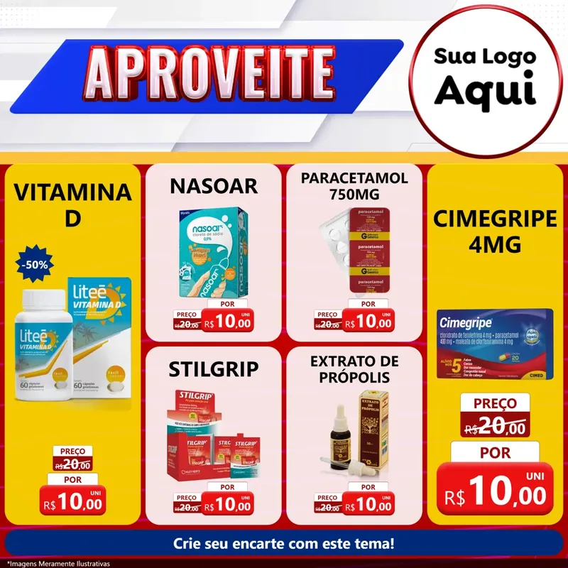 Modelo de Rede Social para Feed Facebook com o tema Aproveite para Farmácia