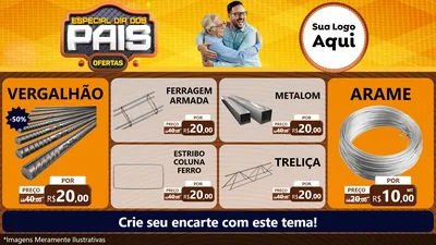 Modelo de TV para TV Horizontal com o tema Especial Dia dos Pais para Ferragens