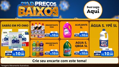 Modelo de TV para TV Horizontal com o tema Dia D Preço Baixo para Produtos de Limpeza