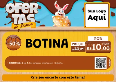 Modelo de Cartaz para Cartaz A4 Horizontal com o tema Ofertas de Páscoa para Agropecuária