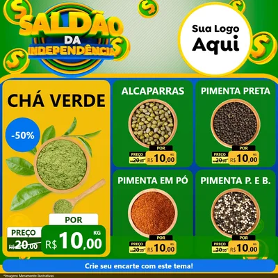 Modelo de Rede Social para Feed Facebook com o tema Saldão da Indepêndencia para Produtos Naturais