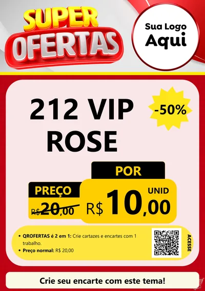 Modelo de Cartaz para Cartaz A4 Vertical com o tema Super Ofertas para Perfumes