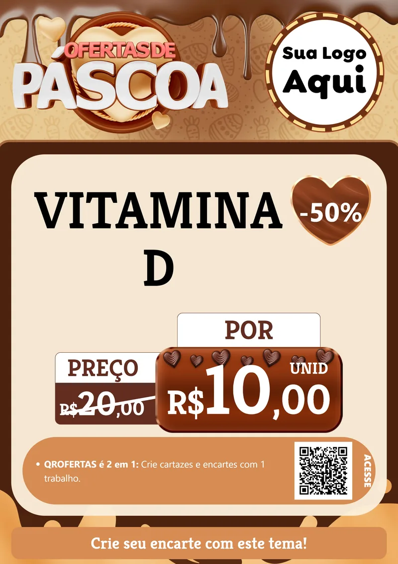 Modelo de Cartaz para Cartaz A4 Vertical com o tema Ofertas de Páscoa para Farmácia