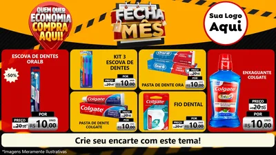 Modelo de TV para TV Horizontal com o tema Fecha Mês para Higiene Pessoal