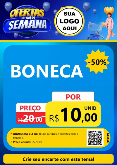 Modelo de Cartaz para Cartaz A4 Vertical com o tema Ofertas de Fim de Semana para Brinquedos