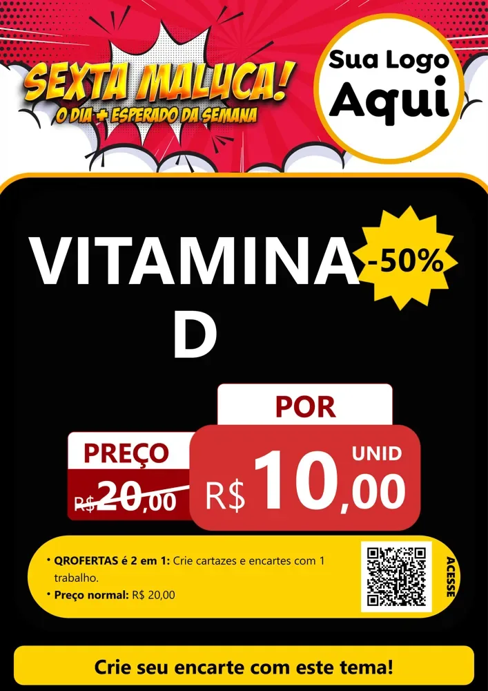 Modelo de Cartaz para Cartaz A4 Vertical com o tema Sexta Maluca! para Farmácia