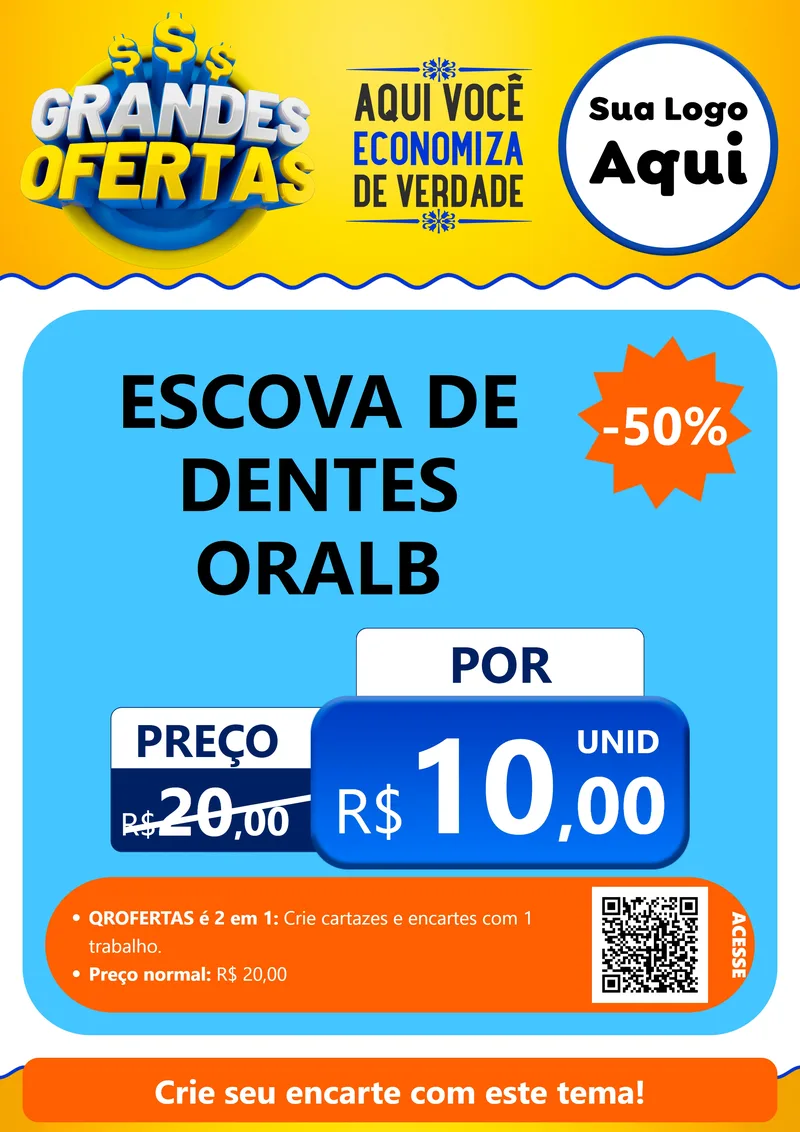 Modelo de Cartaz para Cartaz A4 Vertical com o tema Grandes Ofertas para Higiene Pessoal