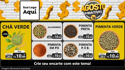 Modelo de TV para TV Horizontal com o tema Agosto imbatível para Produtos Naturais