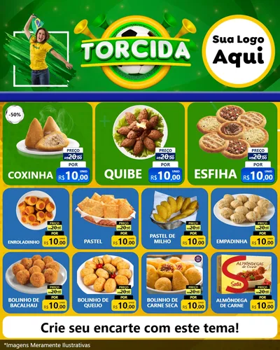 Modelo de Rede Social para Feed Instagram com o tema Torcida para Salgadaria