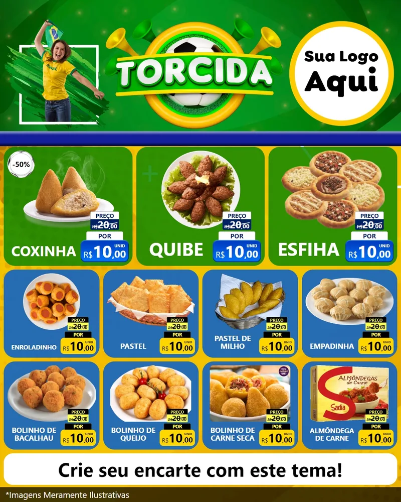 Modelo de Rede Social para Feed Instagram com o tema Torcida para Salgadaria