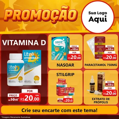 Modelo de Rede Social para Feed Facebook com o tema Promoção para Farmácia