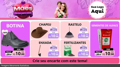 Modelo de TV para TV Horizontal com o tema Dia das Mães Ofertas para Você! para Agropecuária