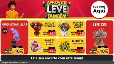 Modelo de TV para TV Horizontal com o tema Aproveite e Leve Também para Floricultura e jardim