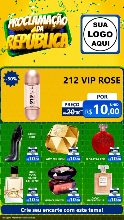 Modelo de Rede Social para Stories com o tema Proclamação da República para Perfumes