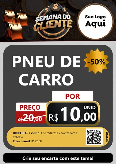 Modelo de Cartaz para Cartaz A4 Vertical com o tema Semana do Cliente para Auto peças
