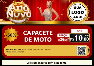 Modelo de Cartaz para Cartaz A4 Horizontal com o tema Super Ano Novo para Moto peças