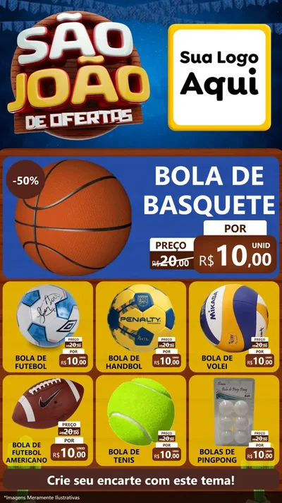 Modelo de Rede Social para Stories com o tema São João Ofertas Imbatíveis! - Junina para Artigos Esportivos