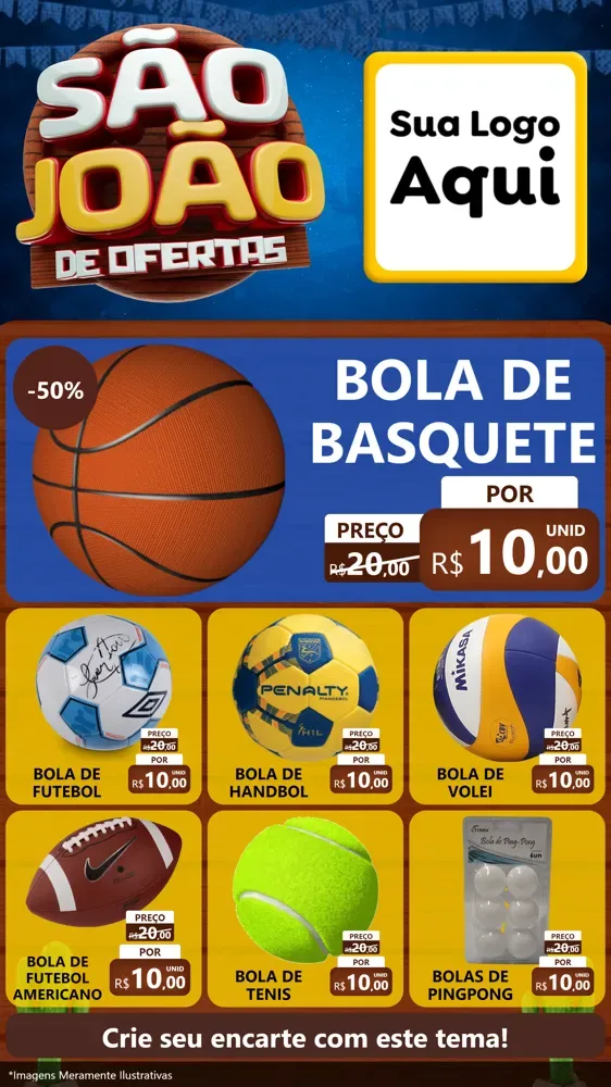 Modelo de Rede Social para Stories com o tema São João Ofertas Imbatíveis! - Junina para Artigos Esportivos